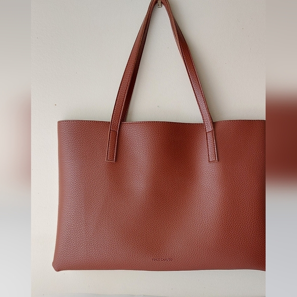 Vince Camuto Brown Bag with Black Stripe at Front + Logo at Back - Picture 3 of 5